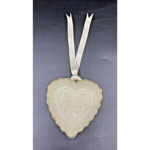 Lenox Wedding Promises Porcelain Heart Shaped Trinket Dish 3” Vintage